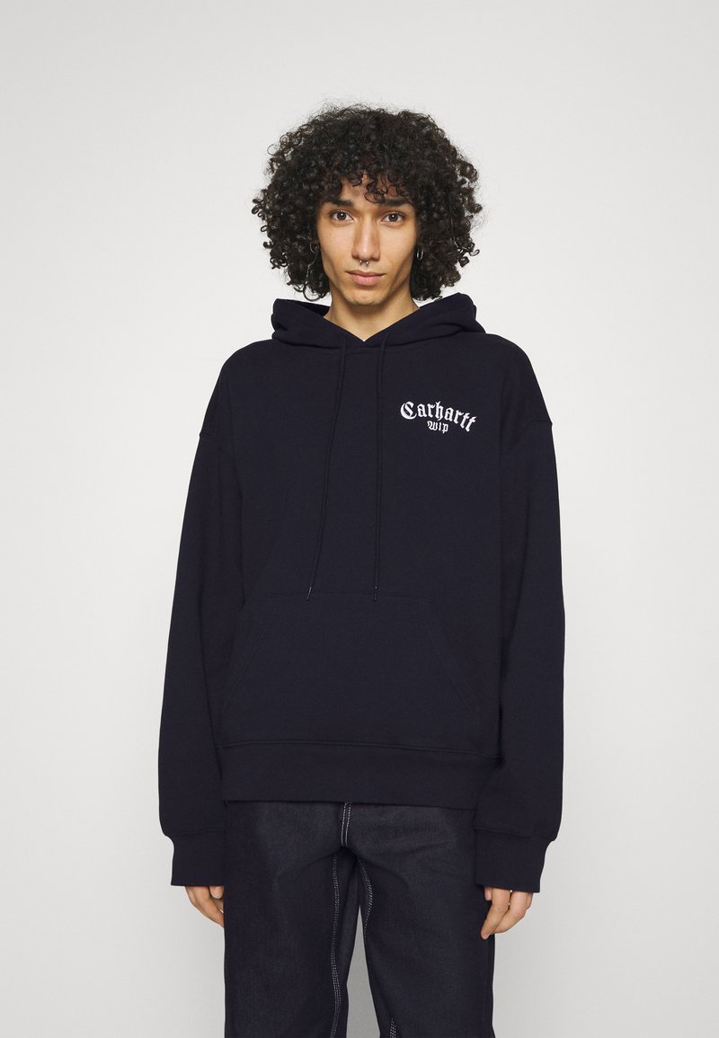 Carhartt WIP HOODED ONYX SCRIPT - Hoodie - black/white/black - Zalando