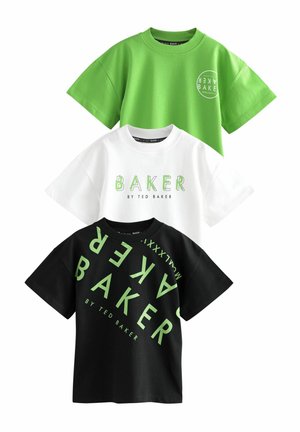 REGULAR FIT - GRAPHIC 3 PACK - Nyomott mintás póló - white black green
