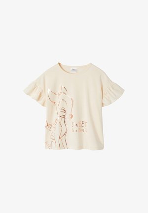 Vertbaudet, MIT BAMBI-MOTIV DISNEY ANIMALS - T-Shirt print - wollweiß