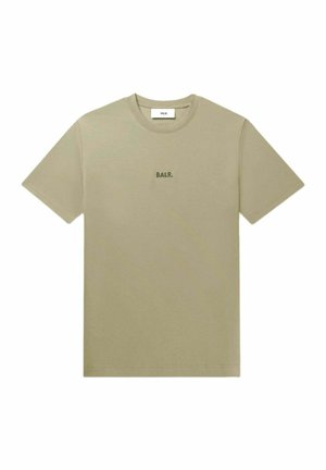 T-shirt a maniche corte color khaki realizzato in cotone, con scollatura rotonda e un piccolo logo "BALR." ricamato in tinta sul petto.