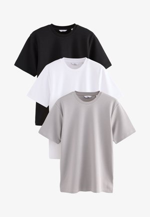 Next, REGULAR FIT-SMART SOFT 3 PACK - T-shirt imprimé - navy white stone