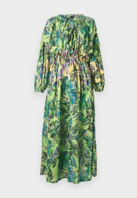 Pinko OLD LOVE ABITO STAMPA FOGLIE  - Rochie de zi - yellow/pink