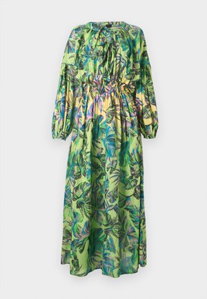 Pinko OLD LOVE ABITO STAMPA FOGLIE  - Dienas kleita - yellow/pink