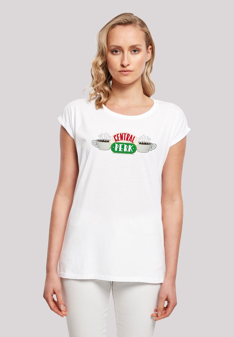 F4NT4STIC - EXTENDED SHOULDER 'FRIENDS TV SERIE CENTRAL PERK  - T-Shirt print - white, Vergrößern