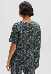 OPUS KURZARM FASPA SUNNY - T-shirt con stampa - deep teal