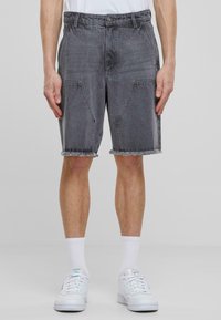 OPEN EDGE TWO KNEE - Shorts vaqueros - new grey washed