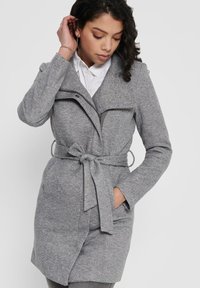 ONLY ONLELLI LIGHT - Kort kåpe / frakk - light grey melange