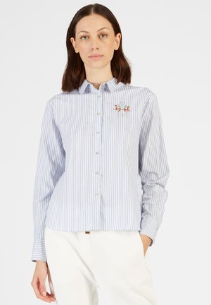Button-down blouse - optic white navy