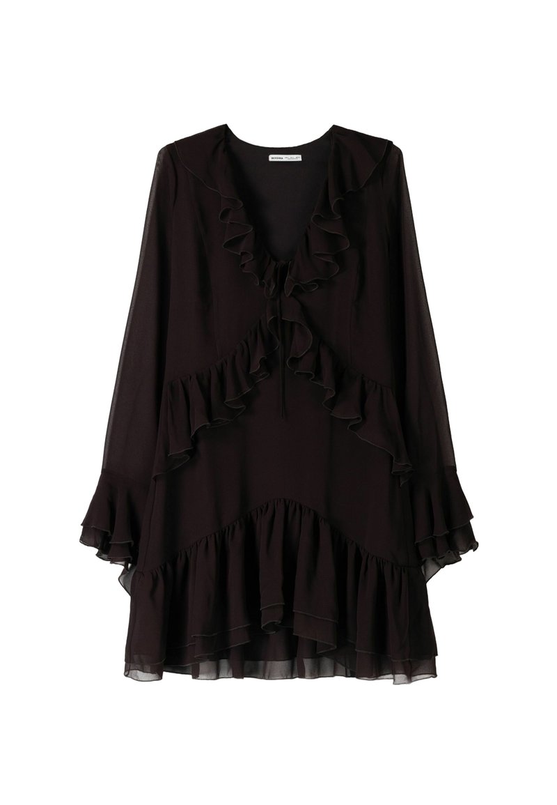 Bershka Jurk donkerbruin Bershka Jurk donkerbruin