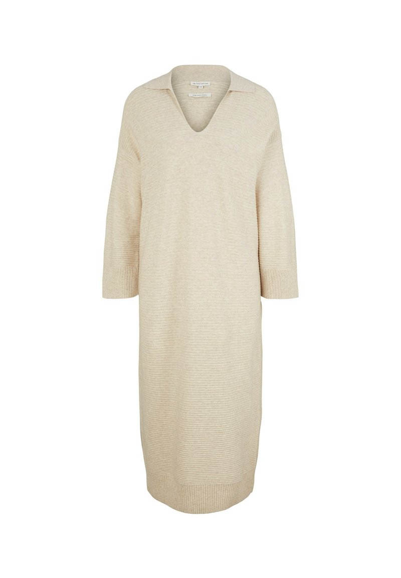 Tom Tailor Gebreide jurk beige