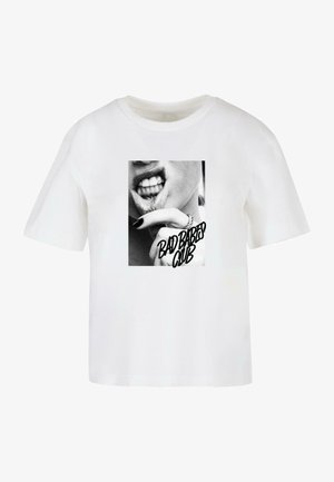 Mister Tee, LIP TATTOO - T-shirts print - white