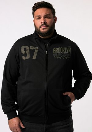 Men Plus Zip-up sweatshirt - black