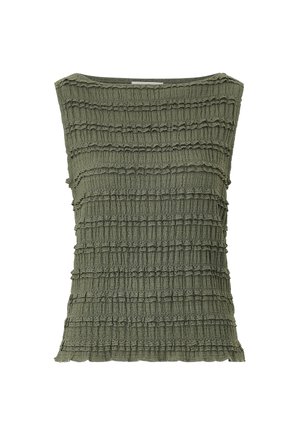 Ellos Collection, OBERTEIL MIT VOLANTS DETAILS. - Blouse - green