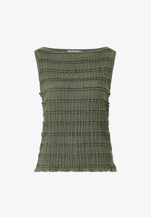 Ellos Collection, OBERTEIL MIT VOLANTS DETAILS. - Blouse - green