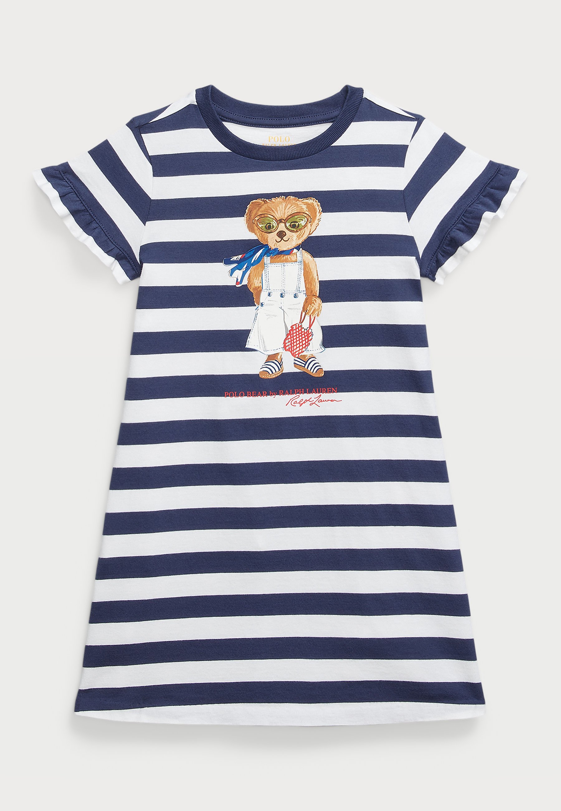 Polo Ralph Lauren STRIPED POLO BEAR COTTON TEE DRESS Jerseykleid