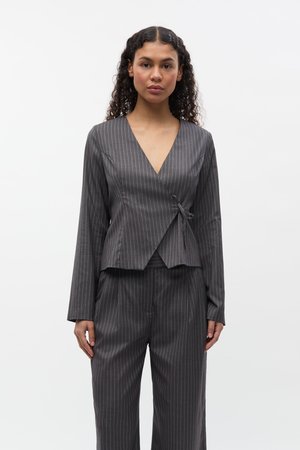 ENCROYDON - Camicia - grey/white pinstriped