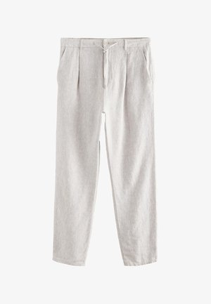 Next, TAPERED FIT - 100% LINEN - Püksid - light grey