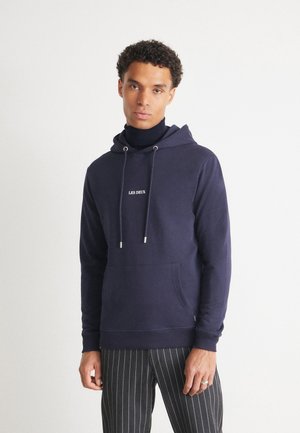 LENS HOODIE - Kapuutsiga pusa - dark navy/white