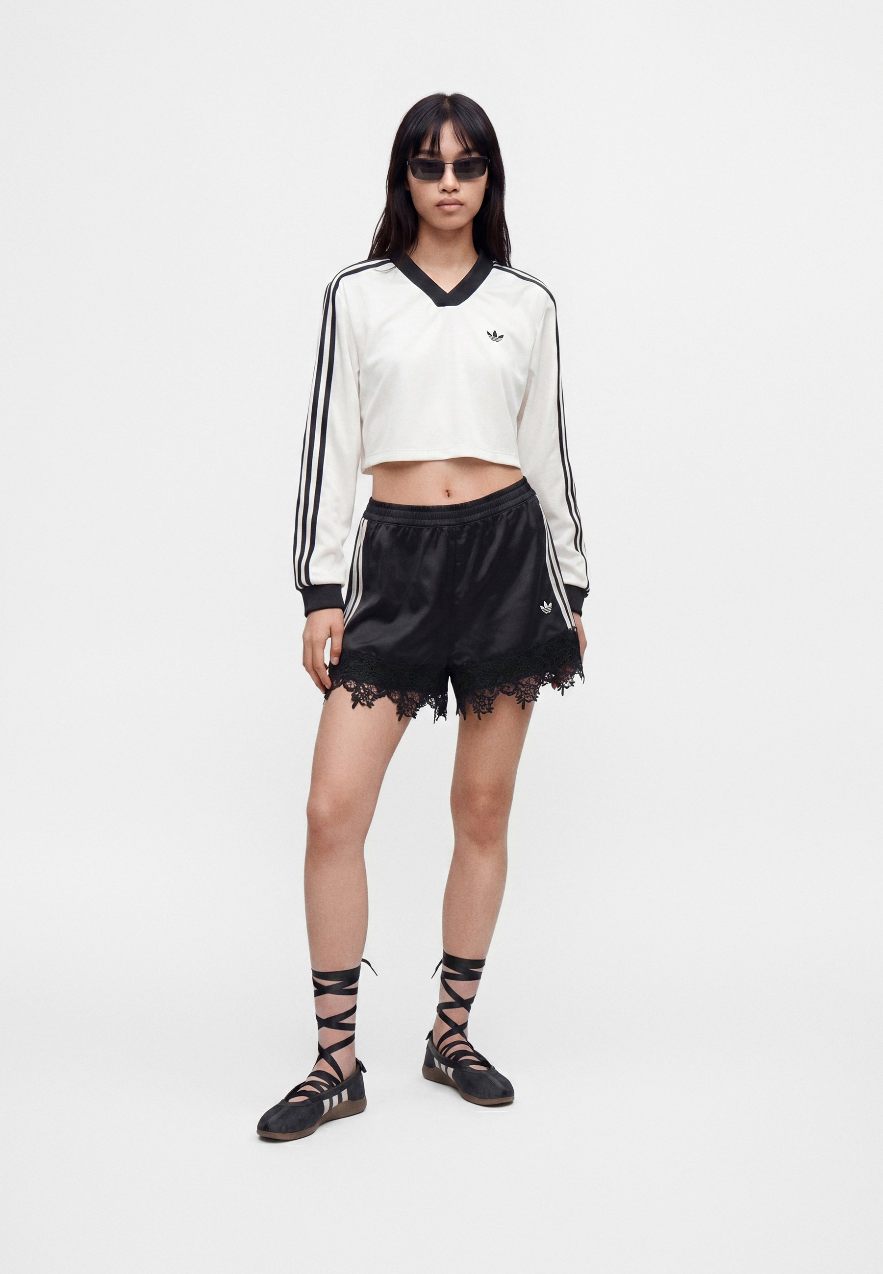 adidas Originals SATIN LACE - Shorts - black - Zalando