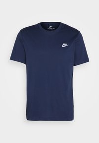 CLUB TEE - T-shirts basic - midnight navy/white