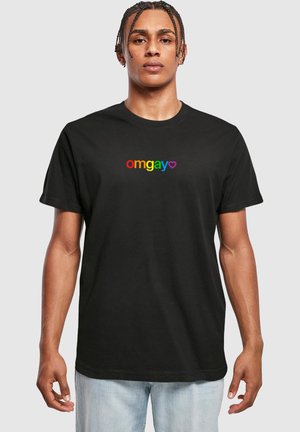 OMGAY RAINBOW PRIDE - T-shirt med print - black
