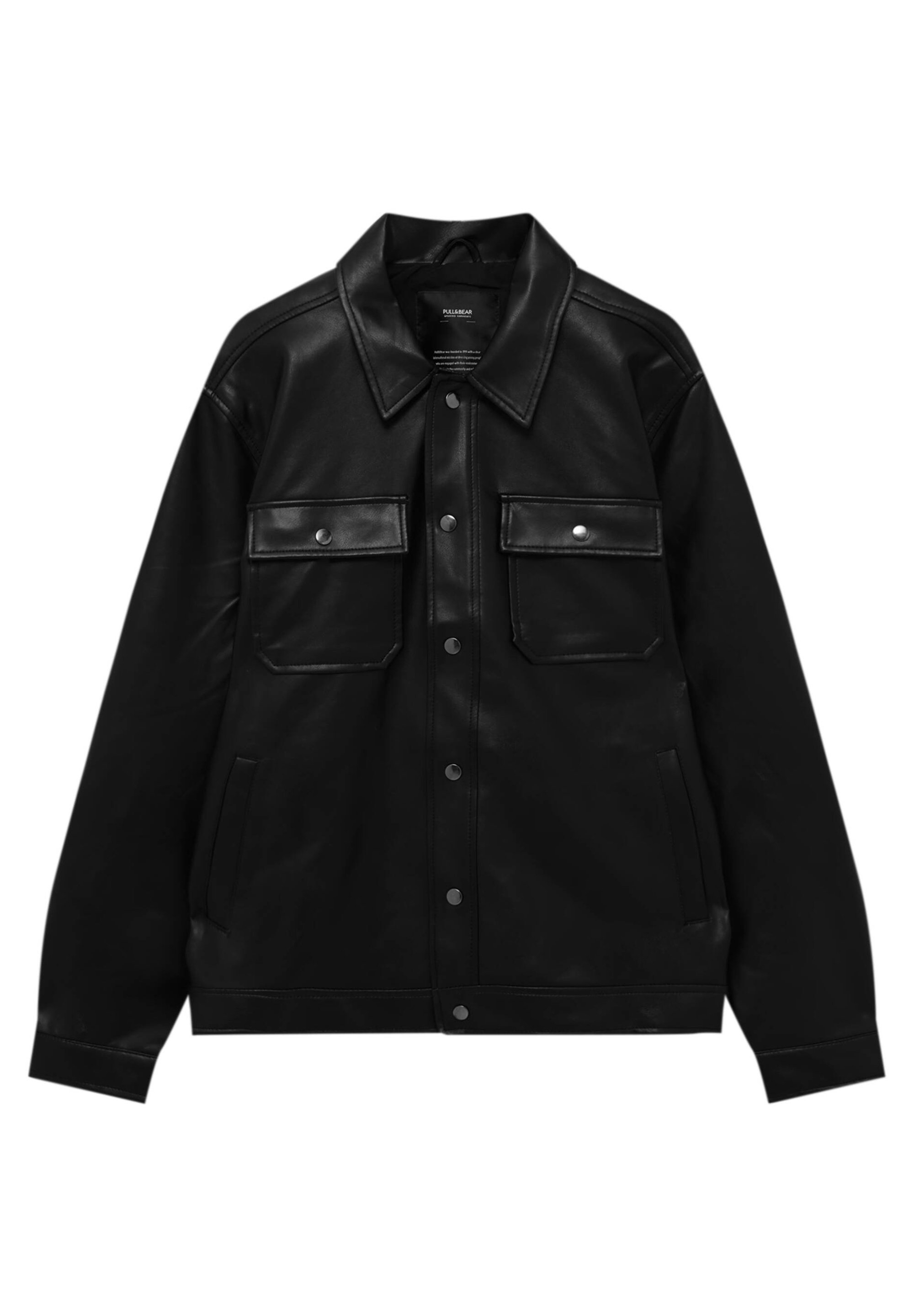pull and bear leather shirt
