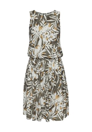 Jerseykleid - grüncreme bedruckt