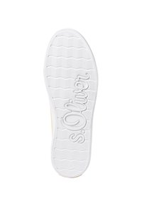 White rubber outsole featuring a textured pattern, with embossed "s.Oliver" logo. The toe area is rounded, and the heel is slightly raised.