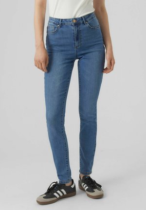 MIT HIGH WAIST - Testhezálló fazon - medium blue denim
