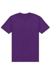 Kortærmet t-shirt i ensfarvet lilla stof. Klassisk crew neck-design med en glat tekstur og ingen synlige logoer eller mønstre.