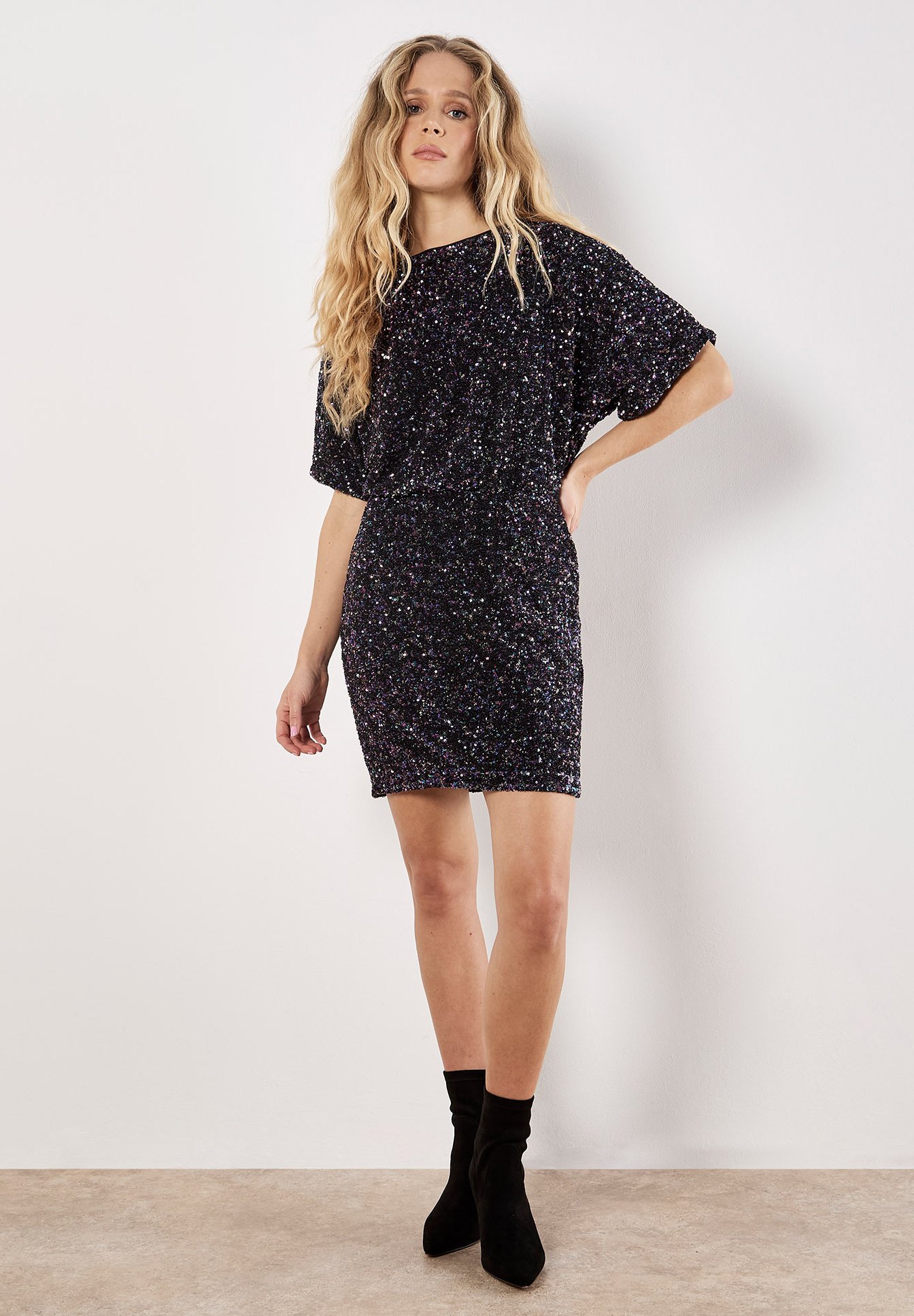 sachin and babi light blue dress How to Wear Dresses with Boots (a simple style guide)