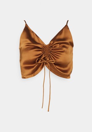 Even&Odd CAMI RUSHING FRONT - Topper - 708 - cognac