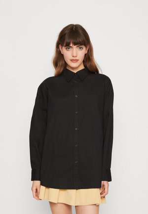 Noisy May Abito Camicia Donna Nmandy Pu 2/4 - Nero, Taglia XL, Con Cintura E Bottone A Pressione