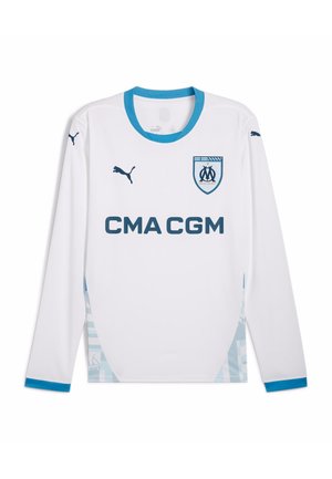 DOMICILE MANCHES OM 2024/25 - Camiseta de manga larga - puma white-bleu azur