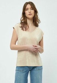 BOB SHORTSLEEVE SHIMMER - T-Shirt basic - gardenia
