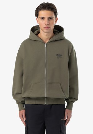 Pegador, Sweatjakke - washed faded olive grün oliv