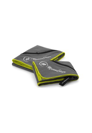 Beach towel - grau   gelber rand