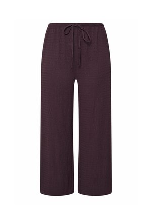 Yours Clothing, PLUS SIZE WIDE LEG TROUSERS - Pantalones - aubergine