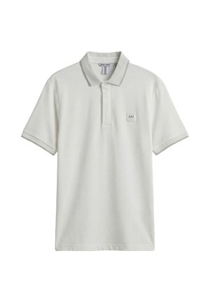 Antony Morato, REGULAR FIT WITH STRIPED ON COLLAR AND ON CUFFS AND LOGO PATCH ON SIDE - Polo - white