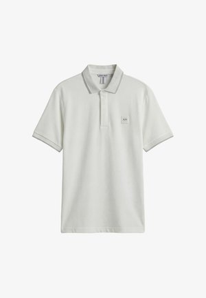 Antony Morato, REGULAR FIT WITH STRIPED ON COLLAR AND ON CUFFS AND LOGO PATCH ON SIDE - Polo - white