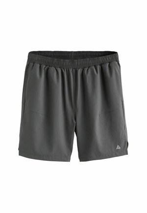 Hallid hallid spordishortsid elastse vöödiga, kahe küljetaskuga ja logoga alumisel paremal äärel. Valmistatud kergest ja siledast materjalist.