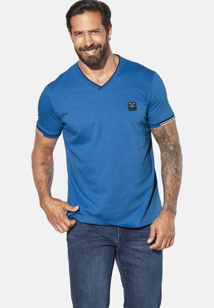 MORKBERG - Print T-shirt - blau