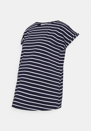 JoJo Maman Bébé BOYFRIEND - Tričko s potlačou - navy/white