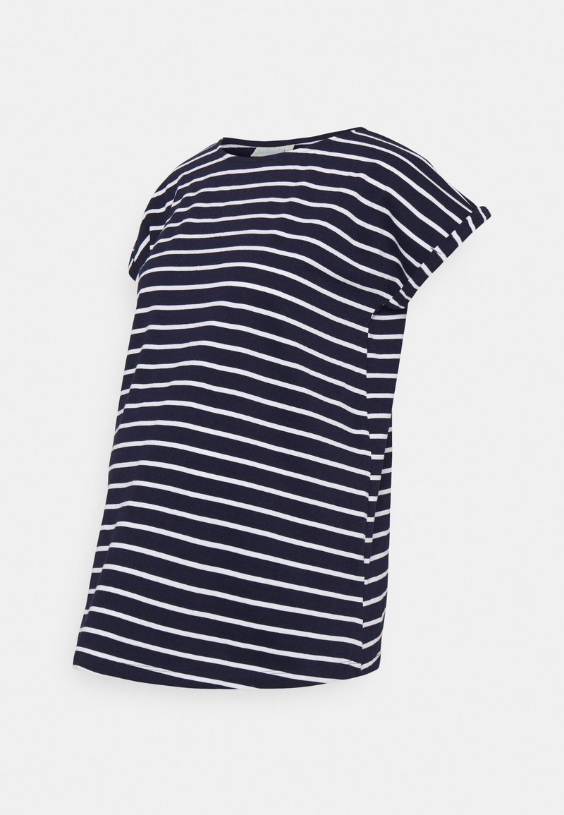 JoJo Maman Bébé BOYFRIEND - Marškinėliai su spaudiniu - navy/white
