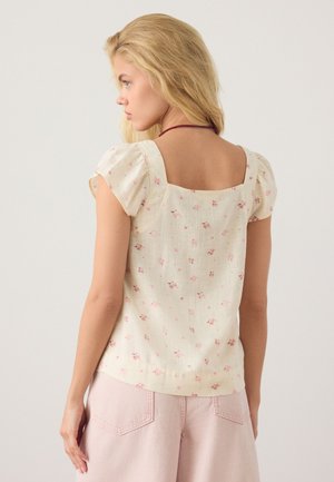 Next, LOOSE FIT - Blúzka - cream ditsy floral print