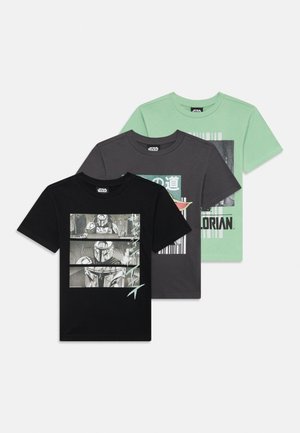 STARWARDS UNISEX 3 PACK T SHIRTS - T-shirt imprimé - green/dark grey