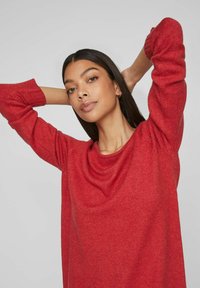 VILA VIRIL DRESS - Strikkjoler - equestrian red