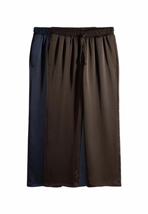 Nohavice - navy chocolate brown