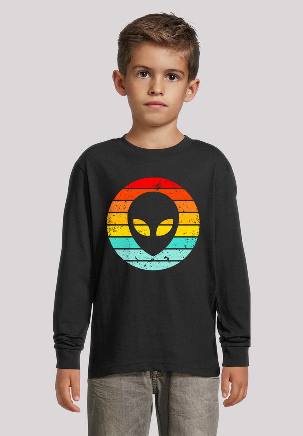 ALIEN GESICHT RETRO SUNSET - Langarmshirt - schwarz