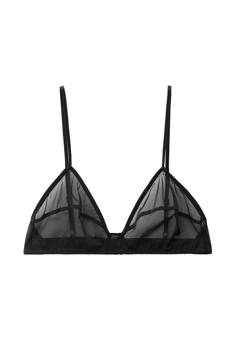 Mango Triangle bra - black - Zalando
